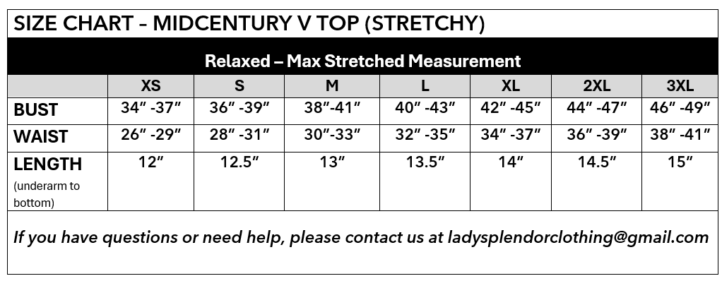 Midcentury V Top in Stripes