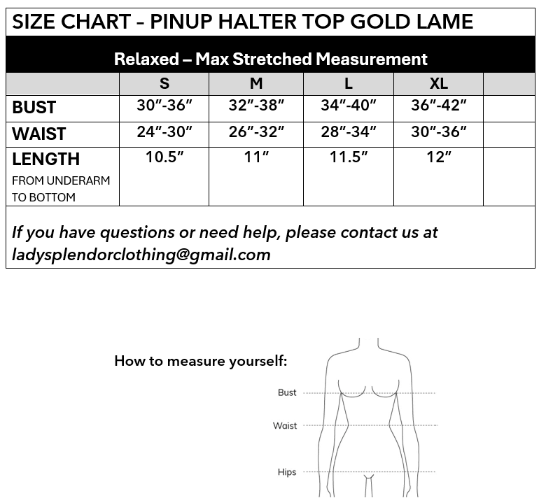 Pinup Halter Top in Gold Lame