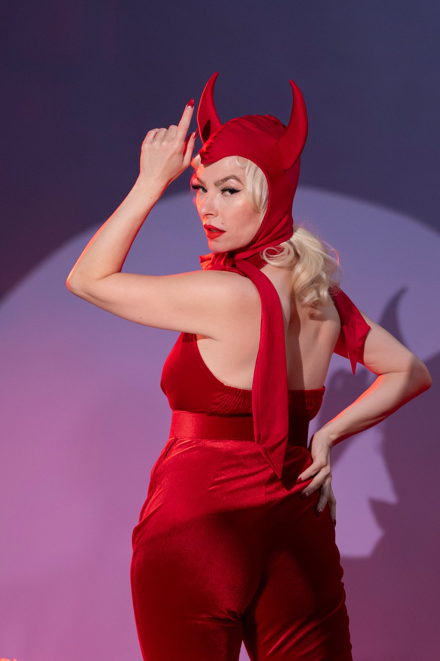 Pinup Halter Top in RED Velvet