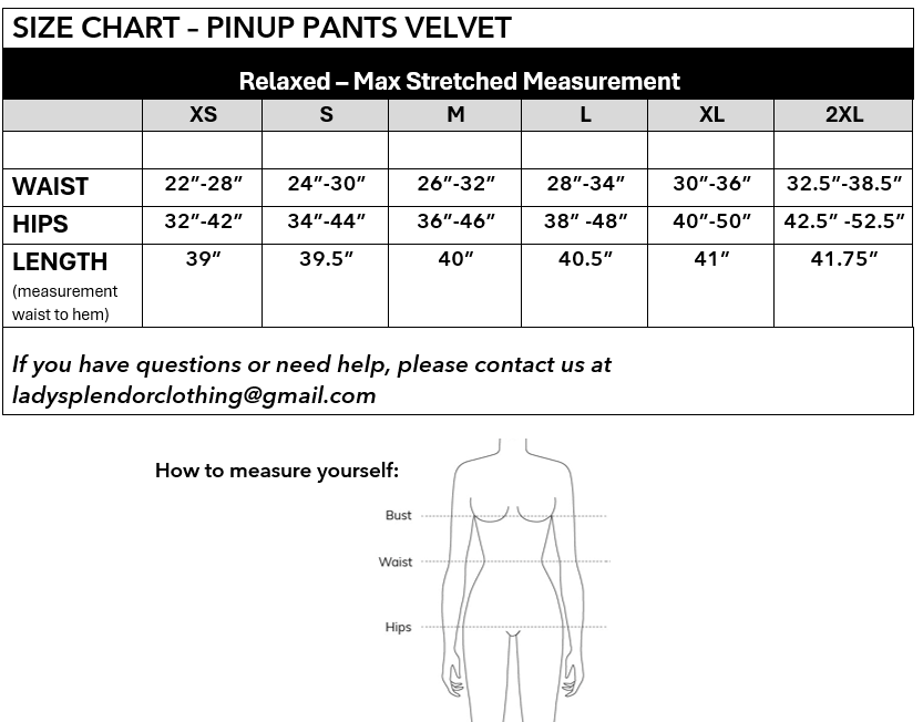 Pinup Pants in Blue Velvet