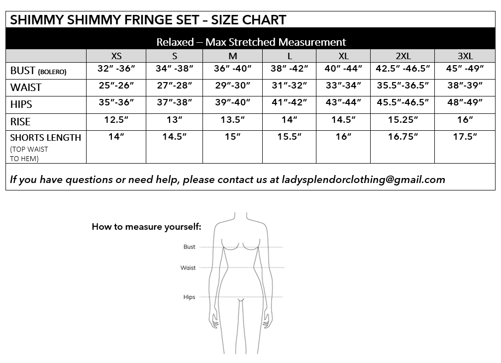 Shimmy Fringe Bolero Top in Black