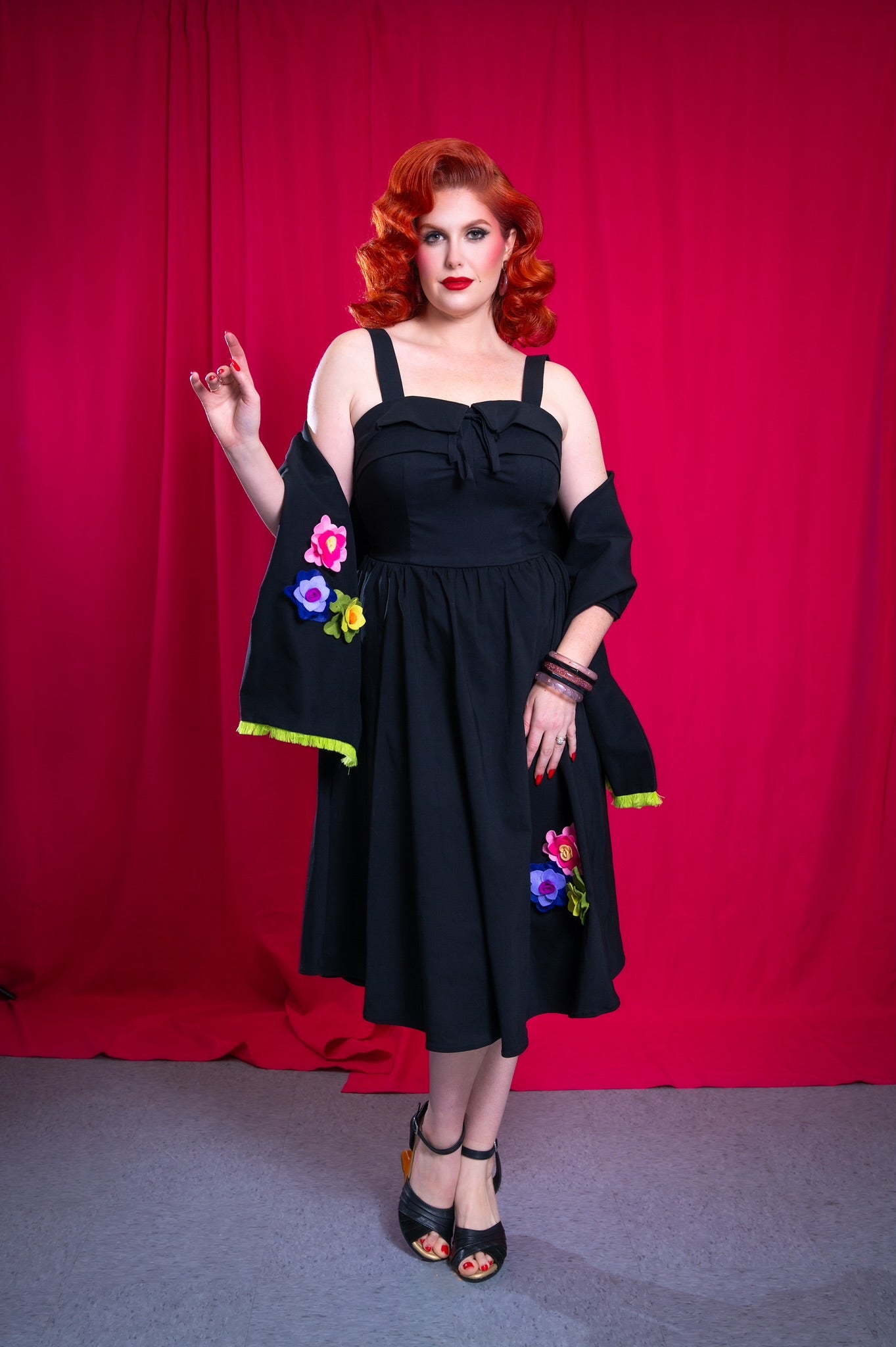 The Melrose Dress in Black Floral PREORDER