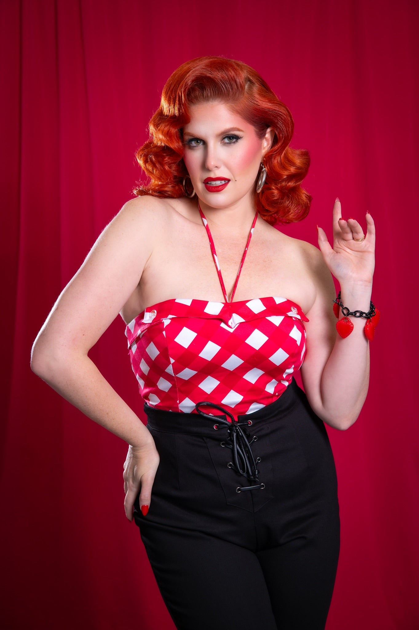 The QUEEN Sun Top in Picnic Gingham