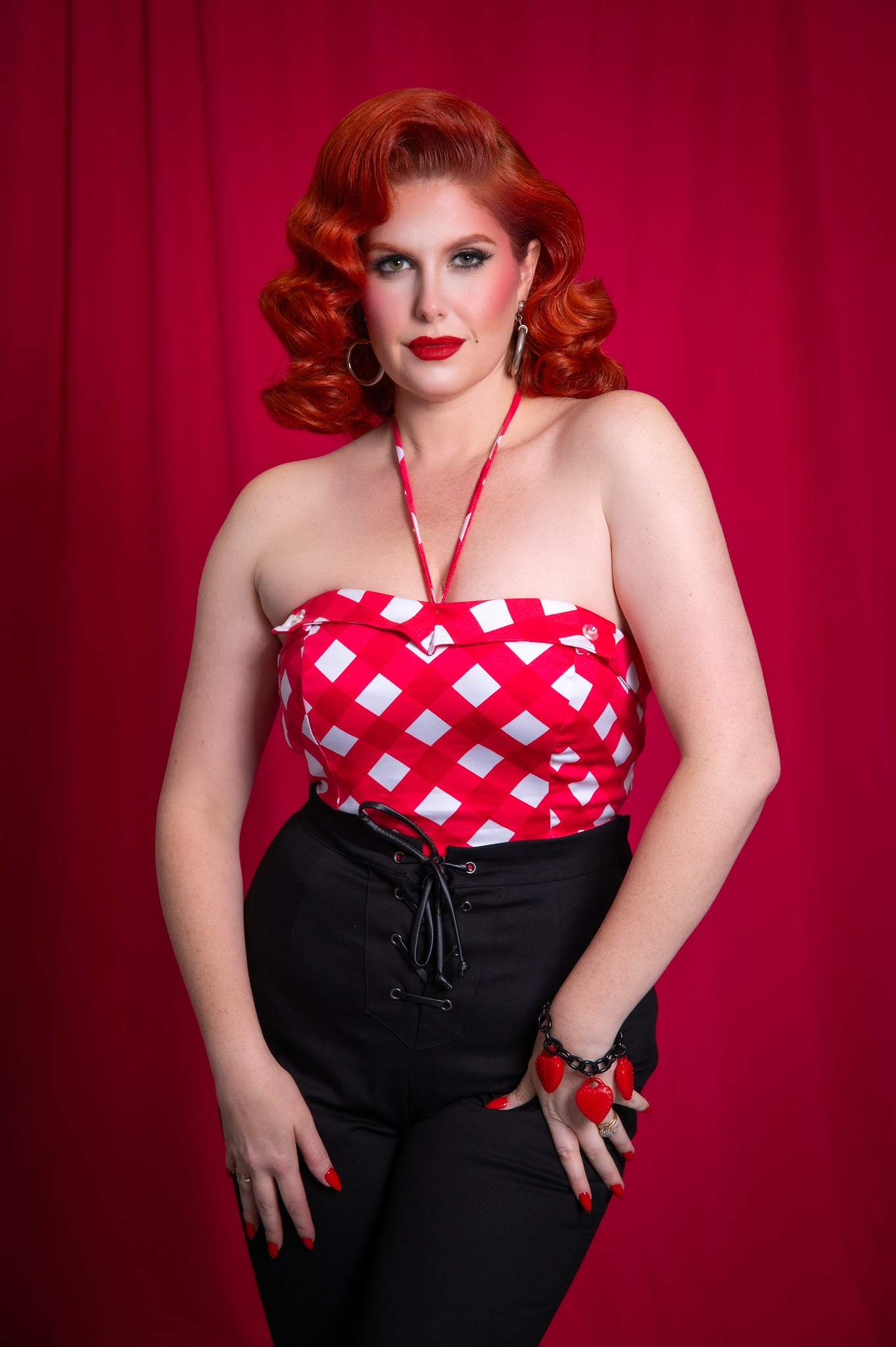 The QUEEN Sun Top in Picnic Gingham