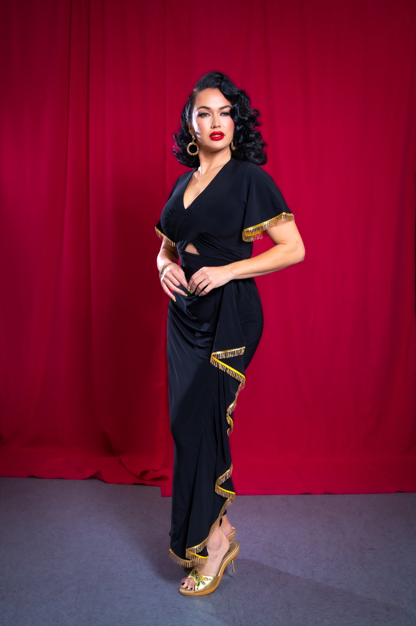 The Lady Grable Dress in Black Jersey
