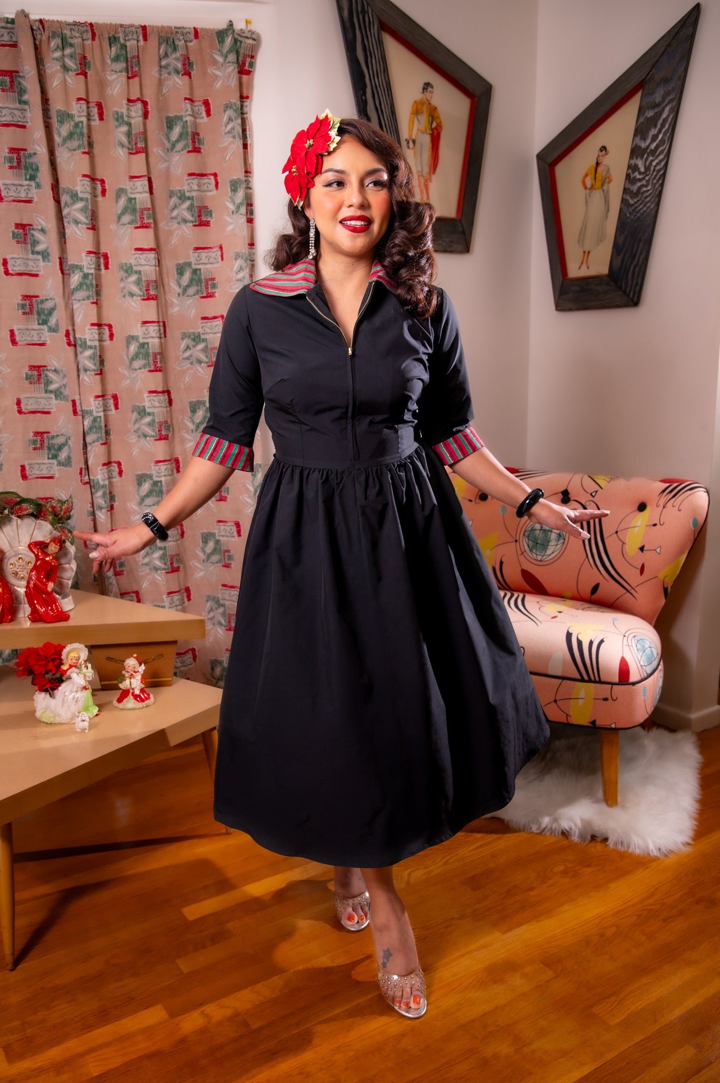 The Holiday Miss Main Street Dress in Black