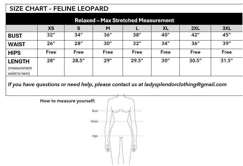 Feline Dress in Fuzzy Leopard PREORDER