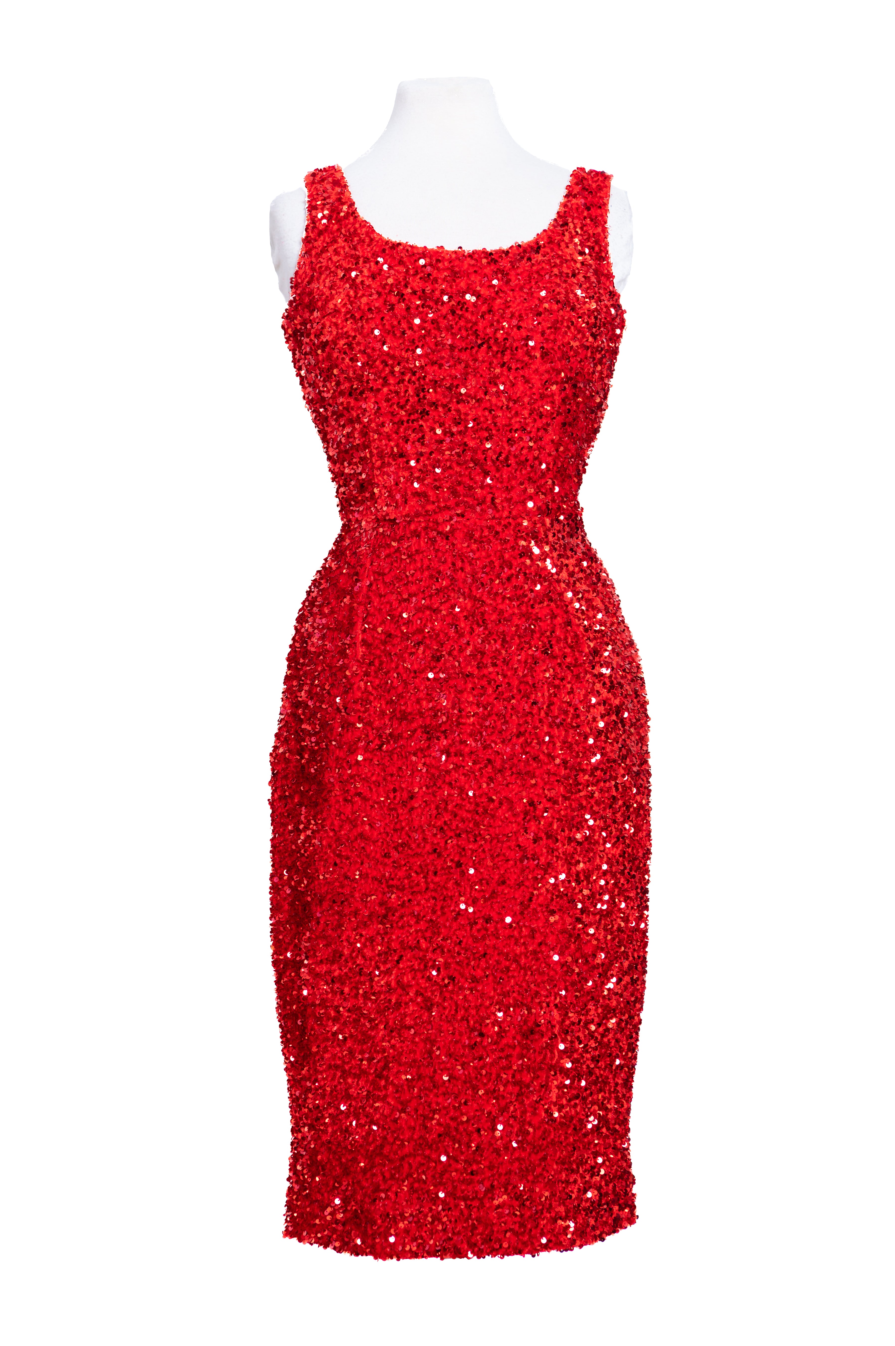 Vintage Red Sequin Dress