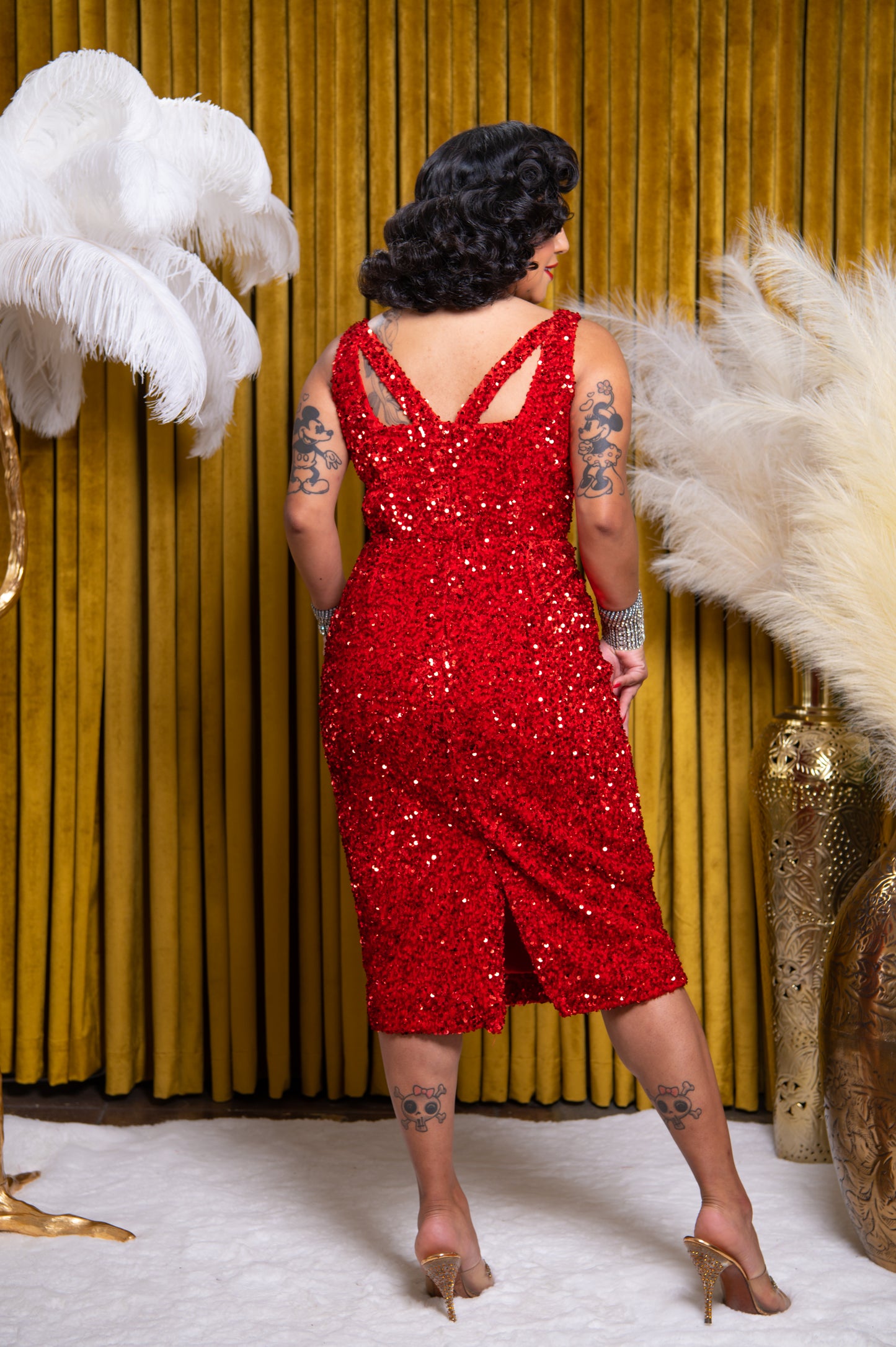 Splendid Sequin Dress in Red